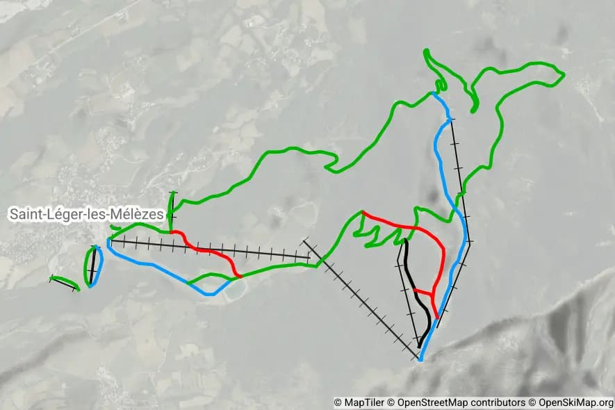 Domaine Skiable Saint-Léger-Les-Mélèzes skimap