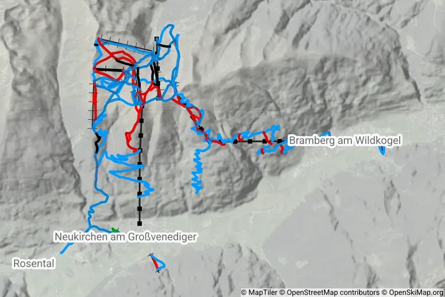 Wildkogel skimap