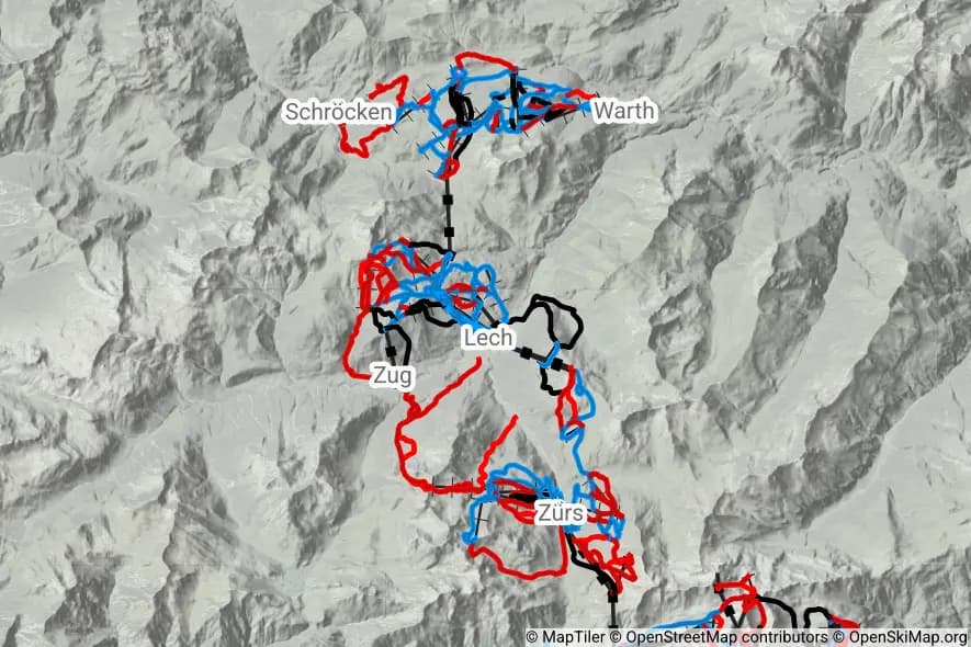 Warth-Schröcken skimap