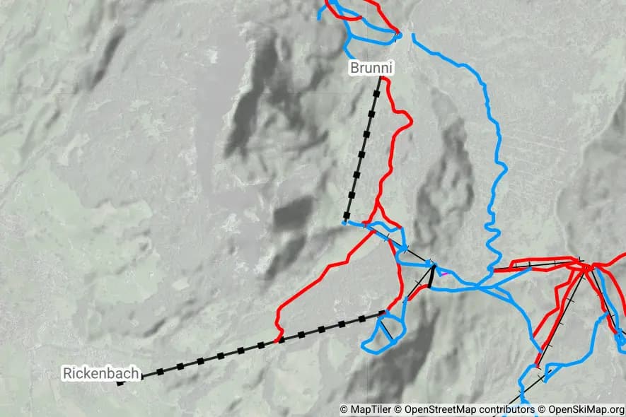 Brunni-Holzegg-Rotenflue piste map