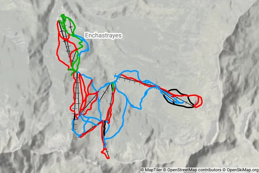 Le Sauze 1400 / Le Super-Sauze 1700 skimap