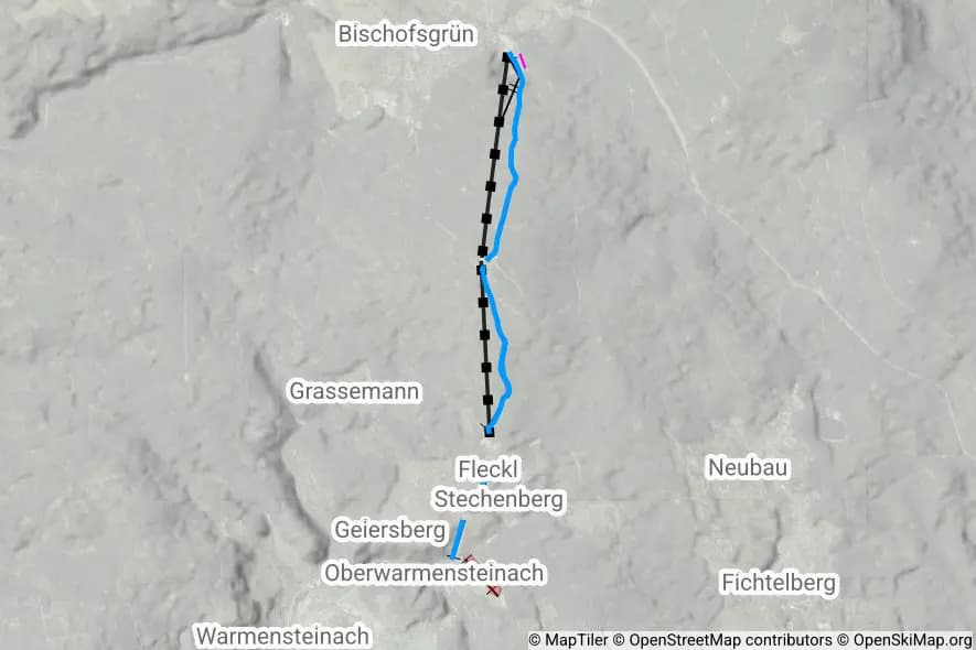Skigebiet Ochsenkopf skimap