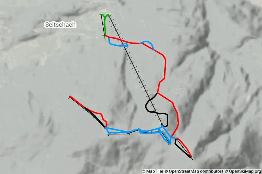 Skigebiet Dreiländereck - Arnoldstein skimap