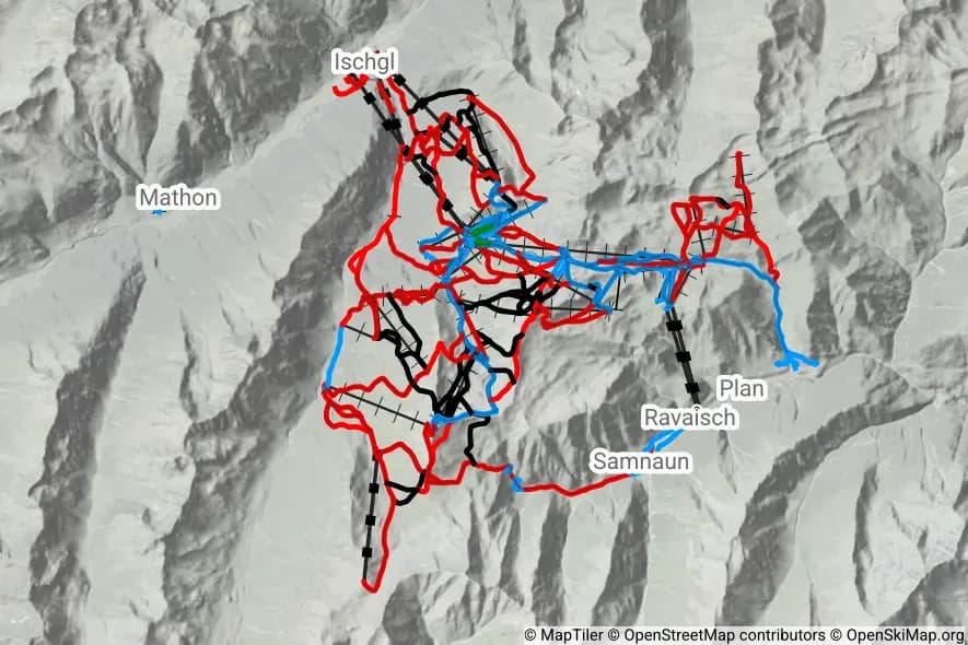 Silvretta Arena Ischgl/Samnaun skimap