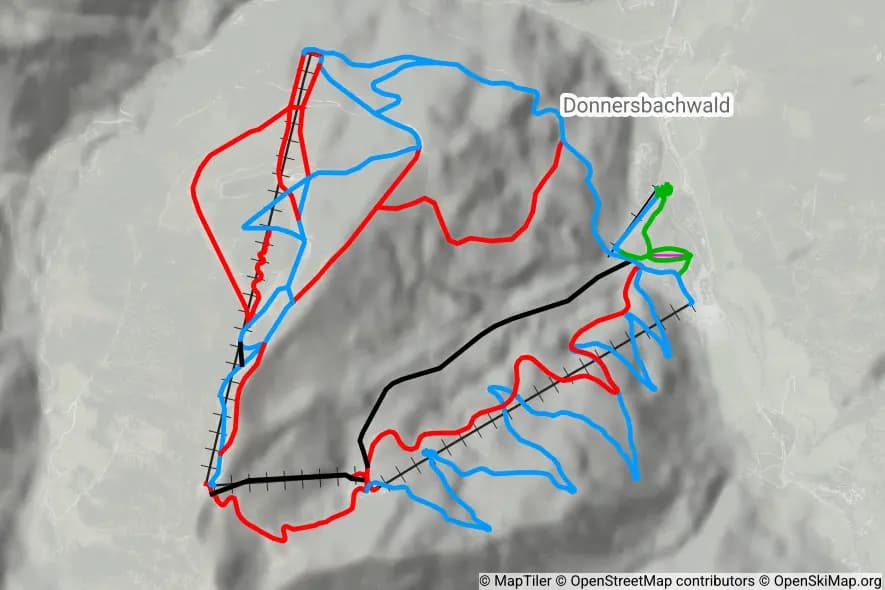 Skigebiet Riesneralm - Donnersbachwald skimap