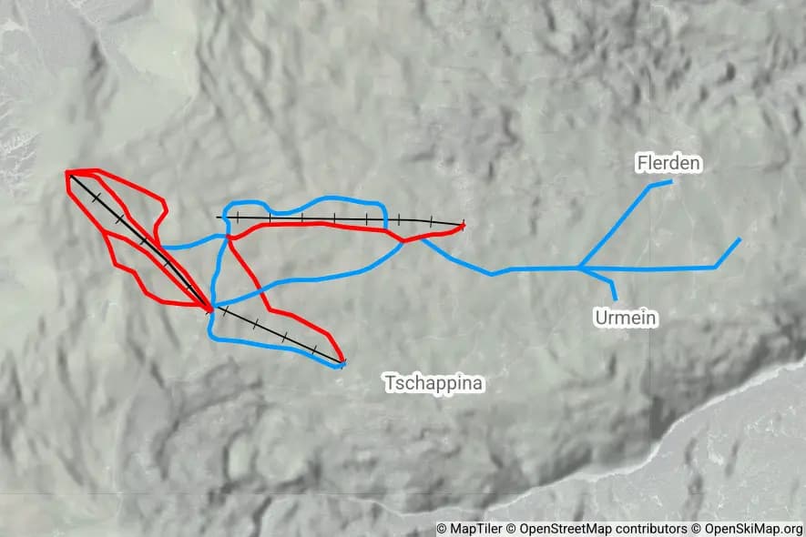 Tschappina Heinzenberg skimap